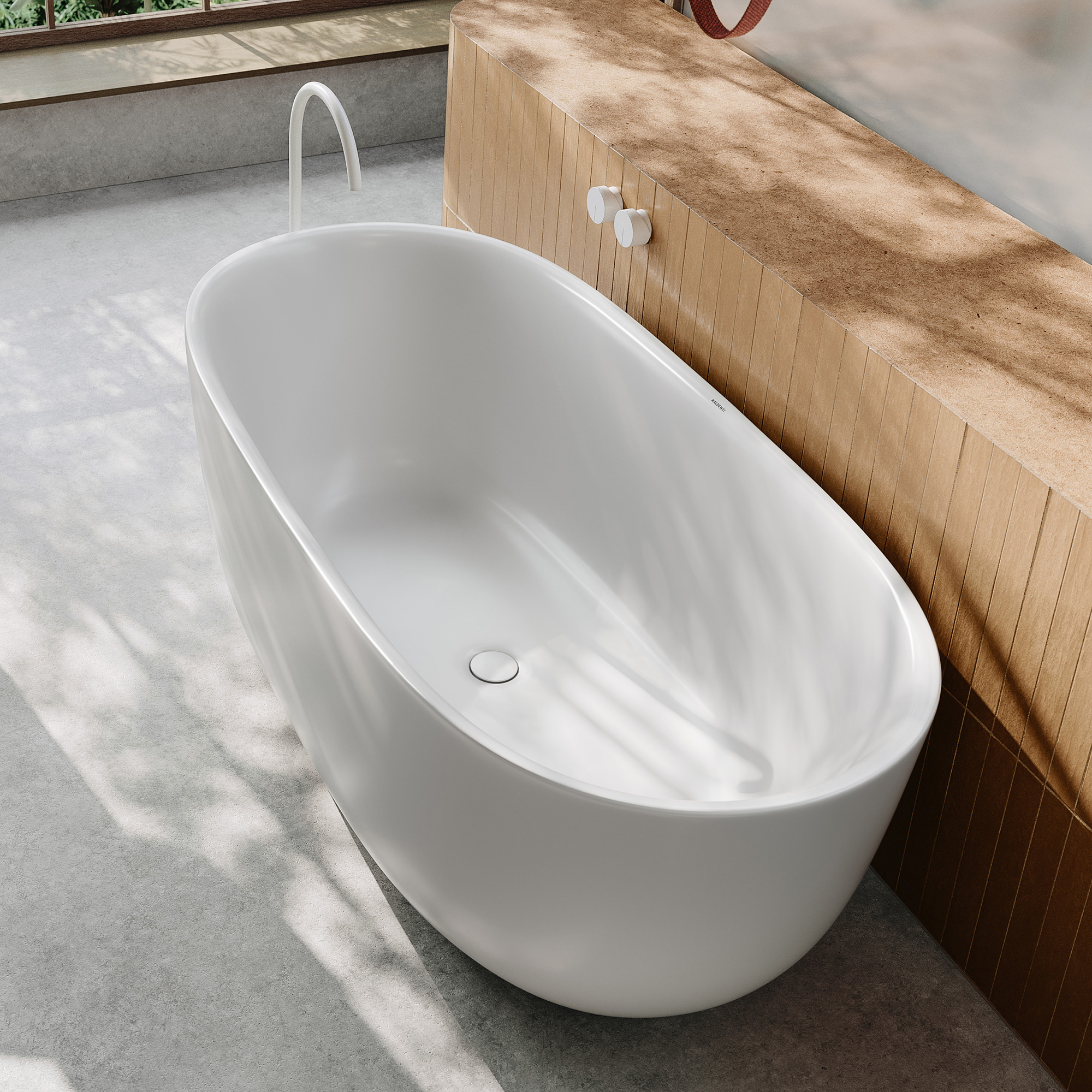 Kaldewei Meisterstück Oyo Duo wanna wolnostojąca 163x77 cm model 1050-4035 z powierzchnią uszlachetnioną biała 205043543001