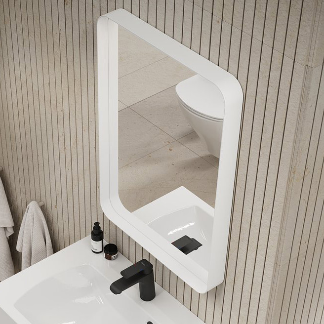 Ravak Strip lustro 80,6x70,6 cm prostokątne z oświetleniem biały X000001567