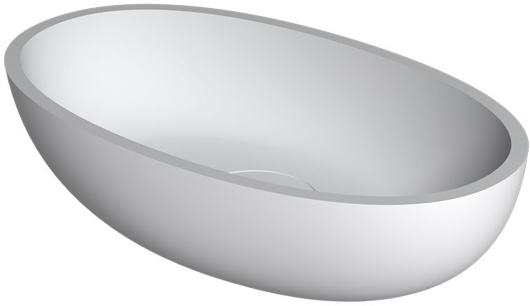 Riho Escala umywalka 55x32 cm owalna nablatowa biała matowa W030001105