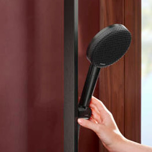 Hansgrohe Raindance Alive Select S zestaw prysznicowy ścienny czarny chrom szczotkowany 24600340