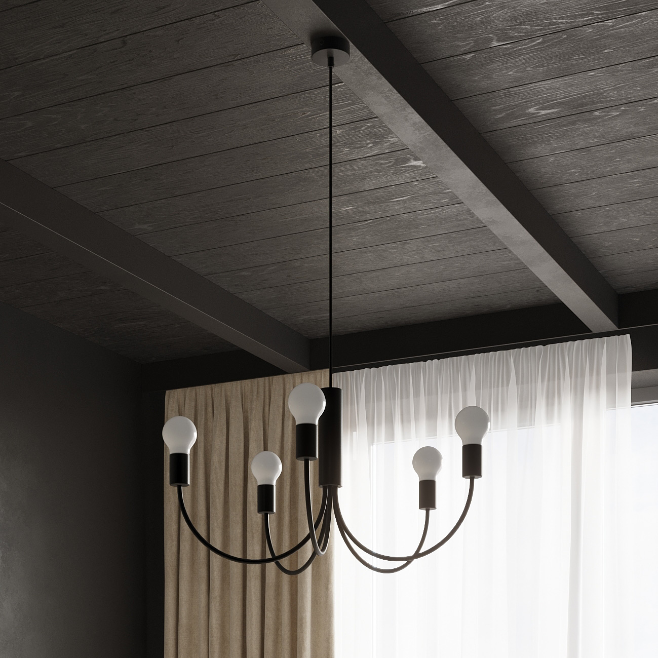 Sollux Lighting Piccolo 3 lampa wisząca 3x60W czarna SL.0856