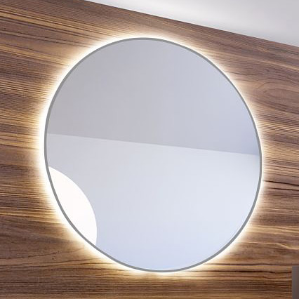 Baltica Design Bright lustro 80 cm okrągłe z oświetleniem LED srebrne barwa neutralna - Wysyłka w 24h