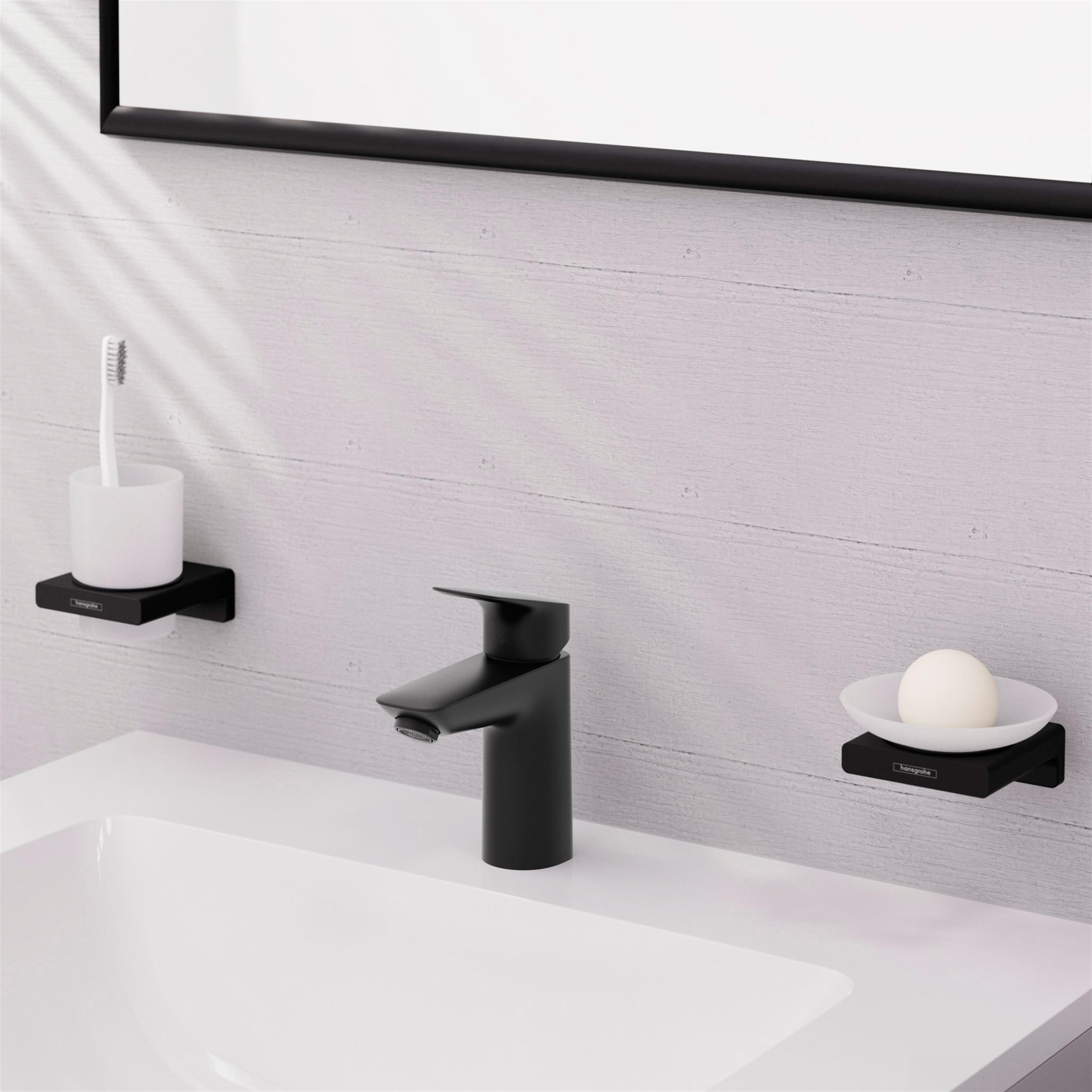 Hansgrohe Logis bateria umywalkowa stojąca czarny mat 71101670 - Wysyłka w 24h