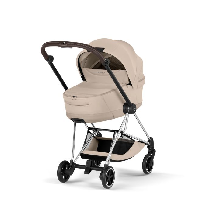 Cybex Mios 4.0 Style - wózek głęboko-spacerowy 2w1-Cozy Beige-Chrome (with Brown leather)