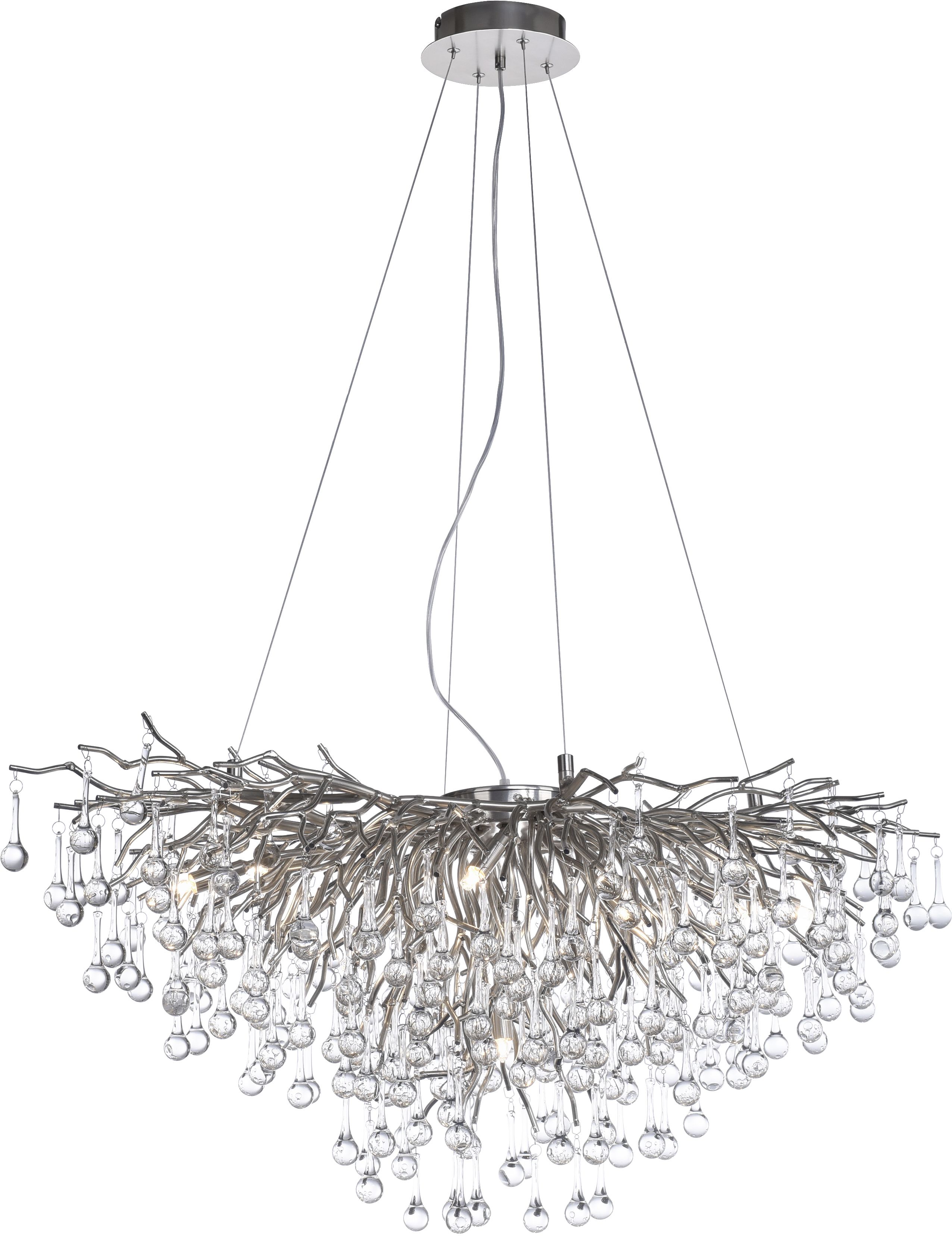 Darmowa Dostawa - Lampa wisząca powyżej 6x40 W stal Paul Neuhaus Icicle 219255
