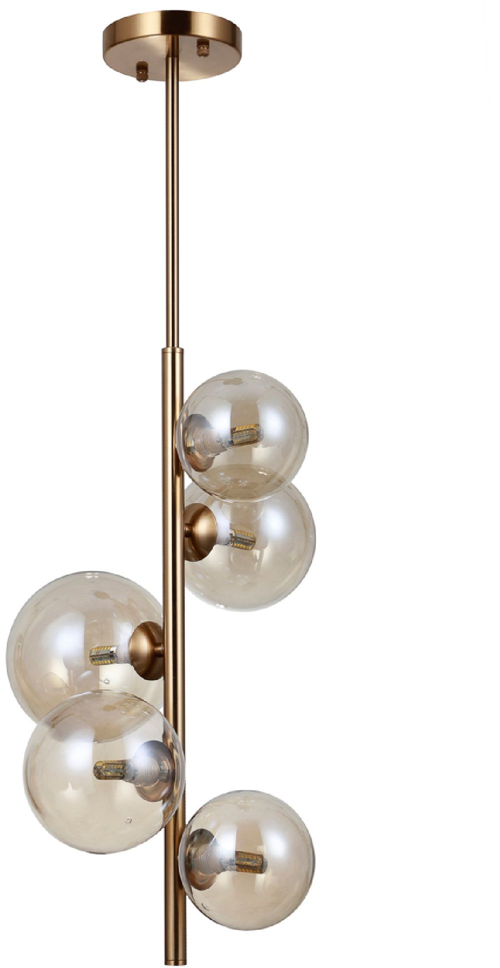 Darmowa Dostawa - Lampa podsufitowa 5x5 W mosiądz Italux Canello PND406007V5HBR