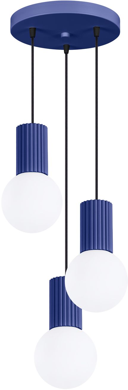 Darmowa Dostawa - Lampa wisząca 3x8 W biała-fioletowa Sollux Lighting Halo SL1740