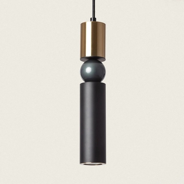 Darmowa Dostawa - Lampa wisząca 1x20 W czarna-złota Abruzzo Spoti ABRSZKN