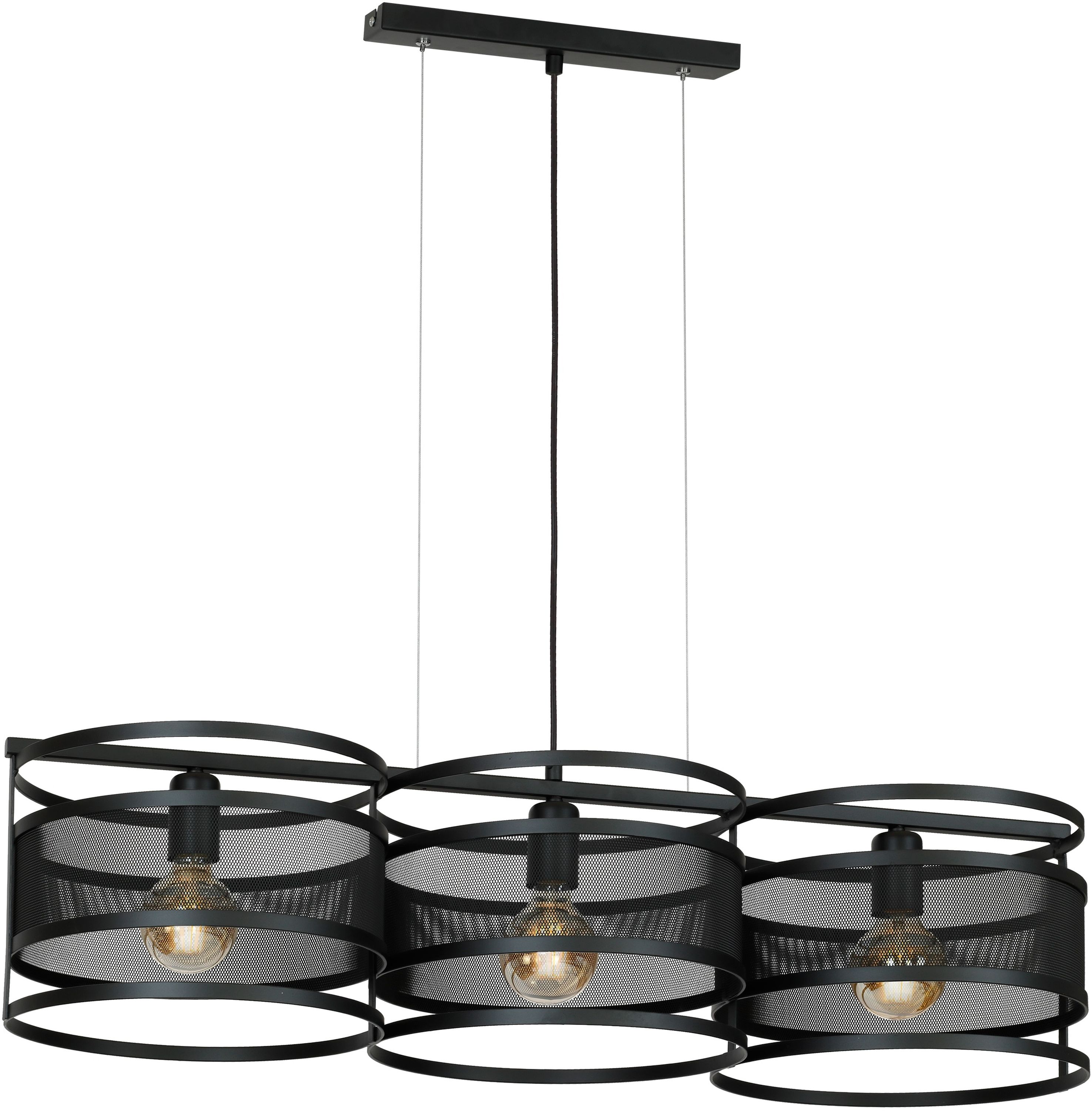 Darmowa Dostawa - Lampa wisząca 3x60 W czarny Luminex Rim 1121