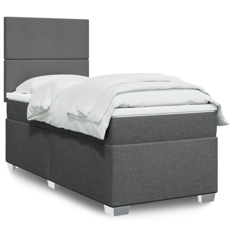 Łóżko kontynentalne WaszeMeble 90x200 cm ciemnoszara WM-3290365 1 szt.