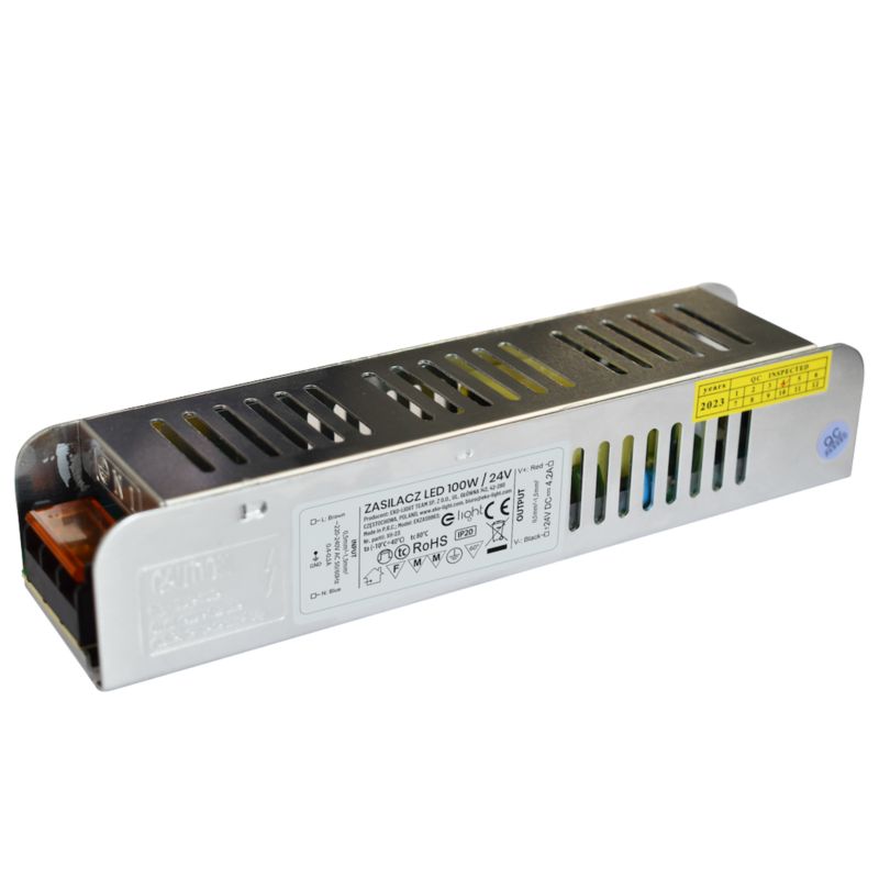 Eco light Zasilacz Do Ledów 24V 100W Ekzas9863 Do Montażu Taśm Led 1 Szt