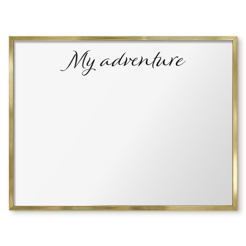 Tablica Na Magnesy Z Podróży Tulup 80x60 cm My adventure 4 - Złota rama Do salonu, sypialni 1 szt.