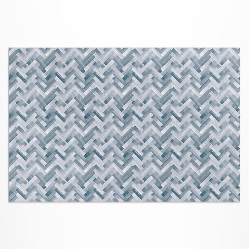 Balkonowy Dywan Winylowy UV Wallfluent 80x120 cm Malowany parkiet wzór jodełka 1 szt.