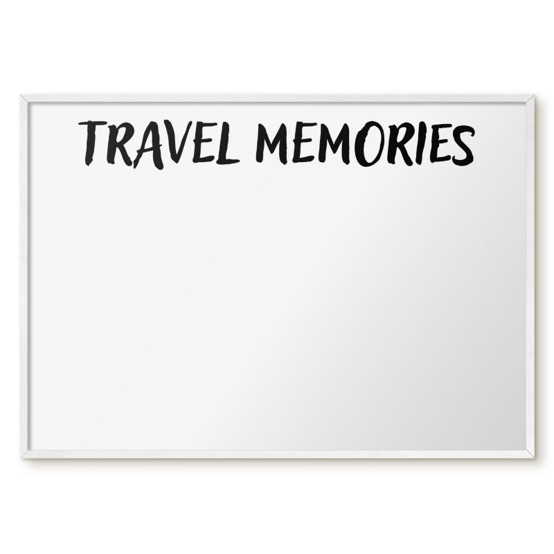 Tablica Magnetyczna Do Sypialni Tulup 100x70 cm Travel memories - Biała rama Do salonu, sypialni 1 szt.