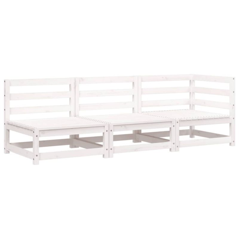 Sofa ogrodowa WaszeMeble z drewna biała WM-837950 1 szt.