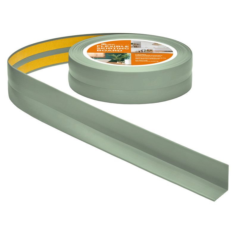 Listwa przypodłogowa samoprzylepna PVC 30x30 mm QUEST, listwa wykończeniowa, elastyczna - 25 m, jasnozielony, 1 szt.