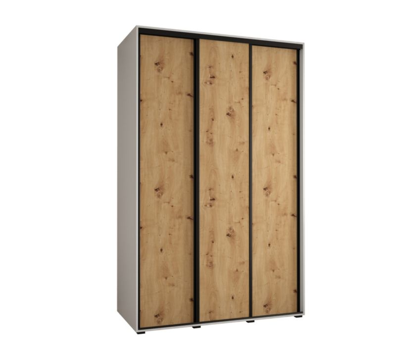 Szafa przesuwna Abiks DAVOS 1 wysoka szer.150cm biały/artisan/czarny 1szt.