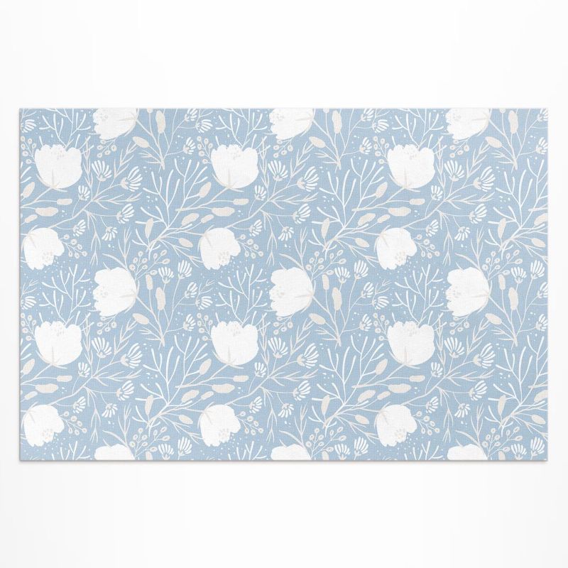 Dywan Winylowy Zewnętrzny Wallfluent 150x225 cm Piękne kwiaty na pastelowym tle 1 szt.