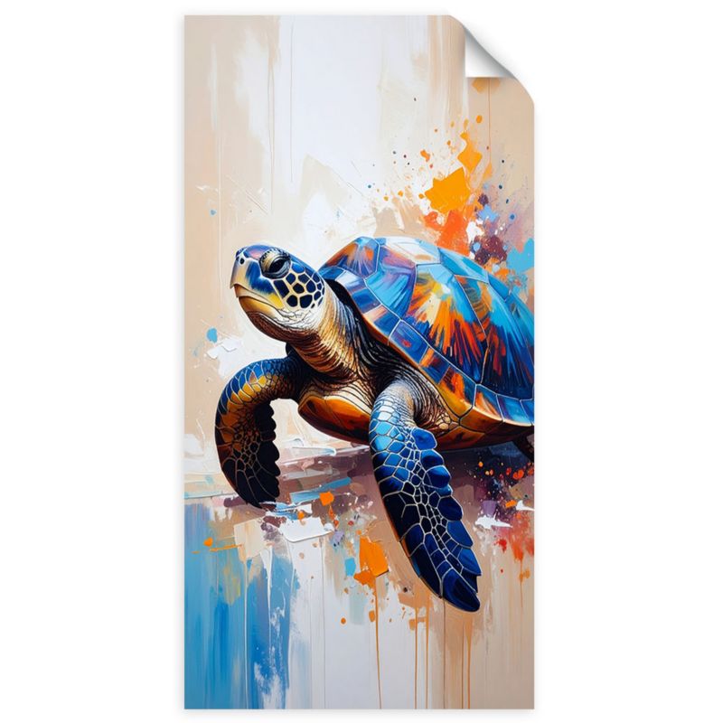 Naklejka na ścianę do salonu sypialni Feeby Żółw Gady Morze Ocean 40x80cm 1szt