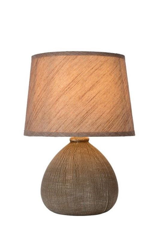 Lampa stołowa Lucide Ramzi brązowa 1 x E14 x 40W IP20 wym: 26 x 18 x 18 cm ceramika - 1 szt.