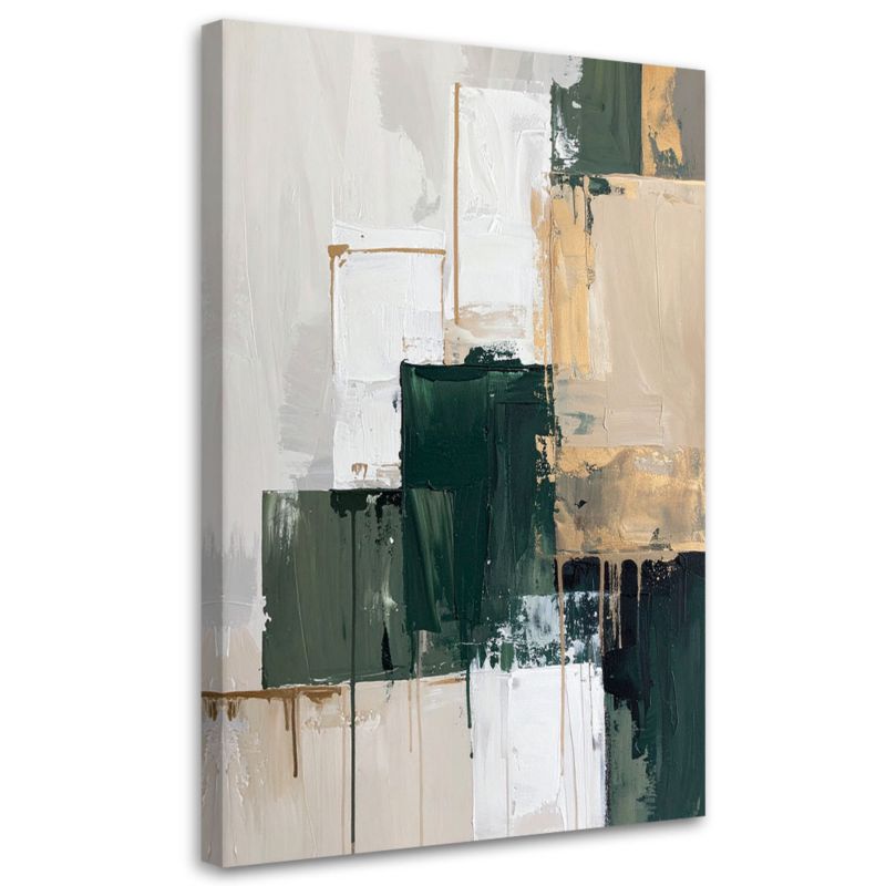 Obraz do salonu sypialni kuchni biura loftu Feeby Zielono szara 20x30cm 1szt