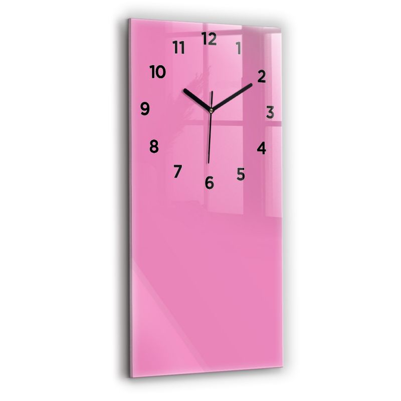 Zegar z czarnymi wskazówkami Wallfluent 30x60 cm Kolor różowy 1 szt.