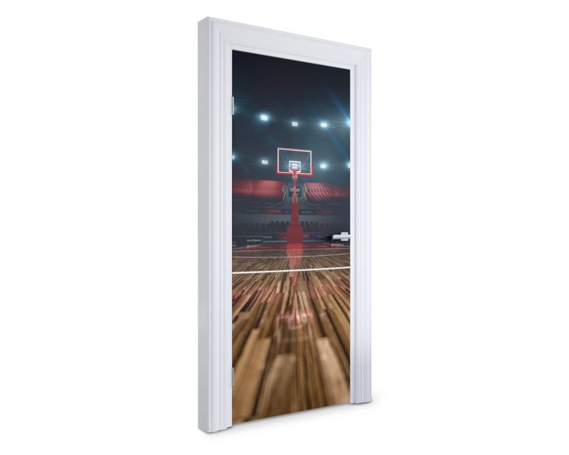Naklejka samoprzylepna na drzwi Wallfluent 85x205 cm Koszykarskie boisko 1 szt.