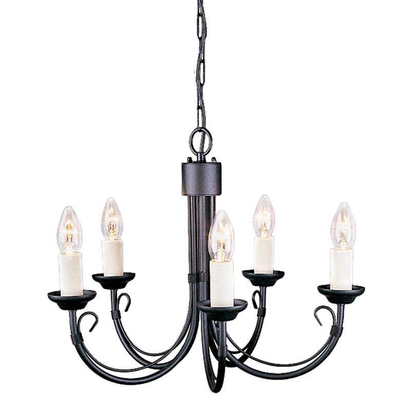 Żyrandol Elstead Chartwell czarny 5 x E14 x 60W IP20 wym: 110,5 x 47 x 47 cm - 1 szt.