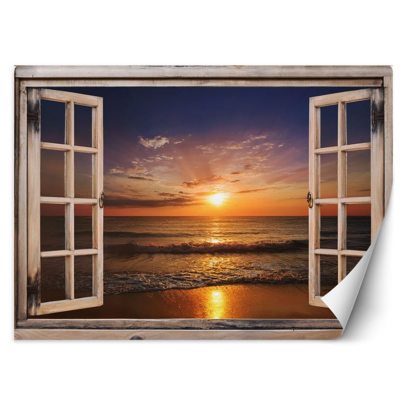 Fototapeta Feeby Widok z okna Morze Plaża Zachód Słońca 450x315 1 szt