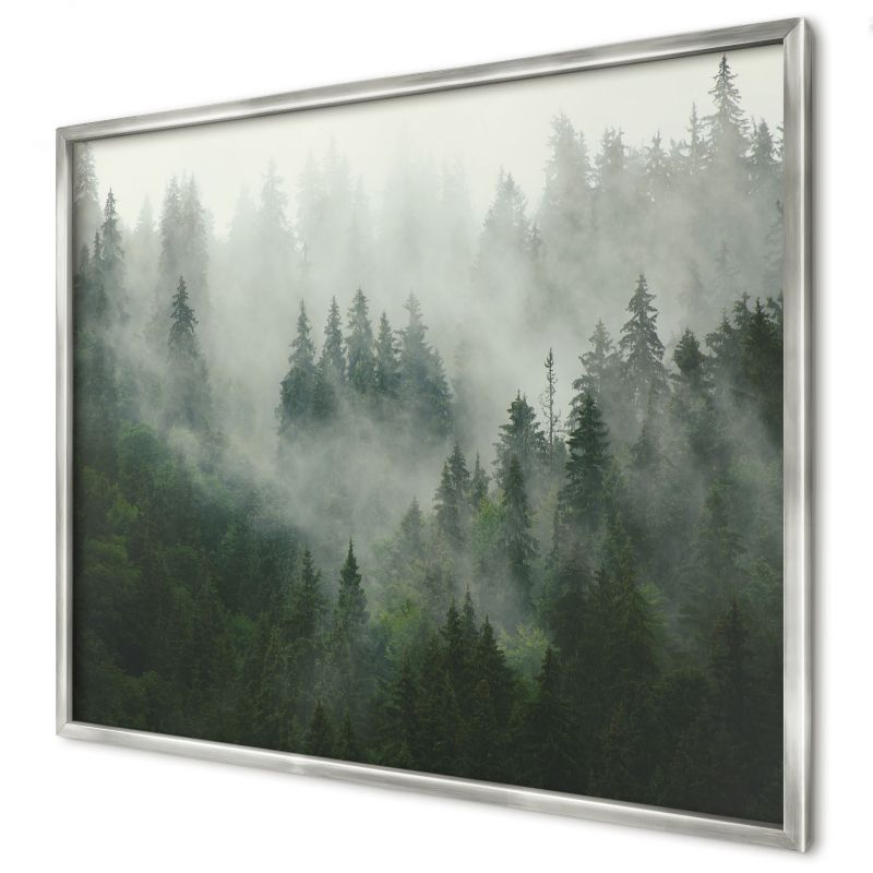 Tablica magnetyczna ozdobna Wallfluent 80x60 Leśna magia w srebrnej ramie 1szt