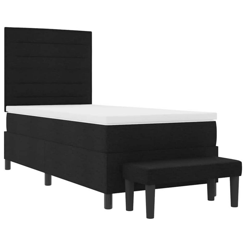 Łóżko tapicerowane WaszeMeble 80x200 cm Czarny tkanina WM-3343948 1 szt.