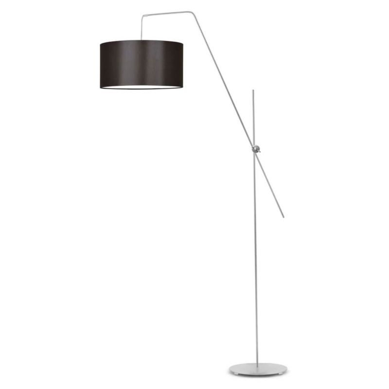 Lampa stojąca Volta Light Factory podłogowa przegubowa regulowana z abażurem srebrny/czarny walec MODERN 1szt.