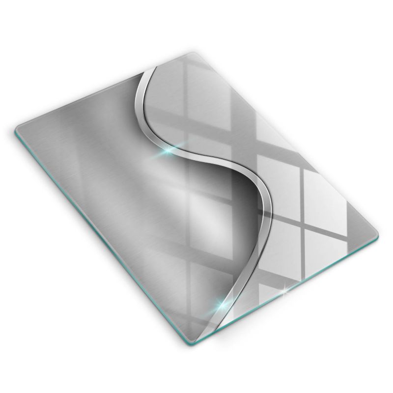 Szklana deska do krojenia Wallfluent 40x52 cm Abstrakcja srebrny metal 1 szt.