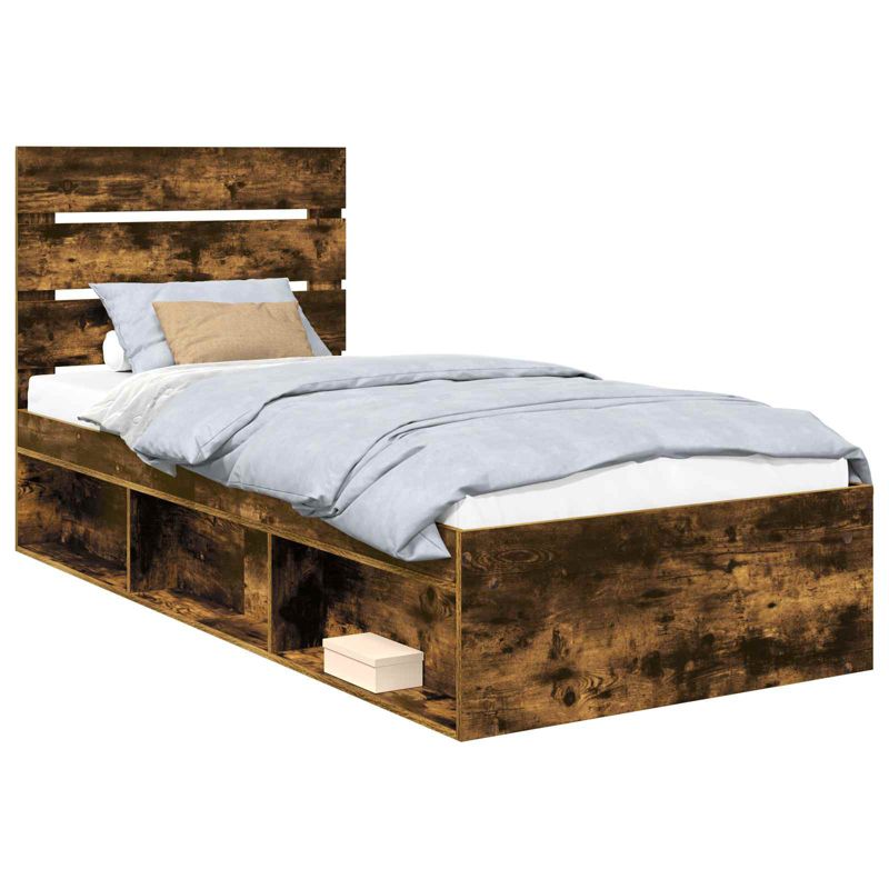 Łóżko Drewniane WaszeMeble 90x200 cm Brązowe WM-3411788 1 szt.