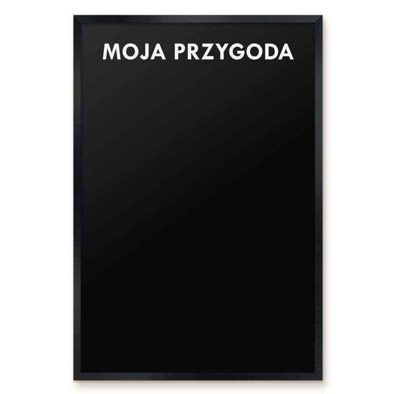 Tablica Magnetyczna Do Salonu Tulup 40x60 cm Moja przygoda 7 - Czarna rama Do salonu, sypialni 1 szt.