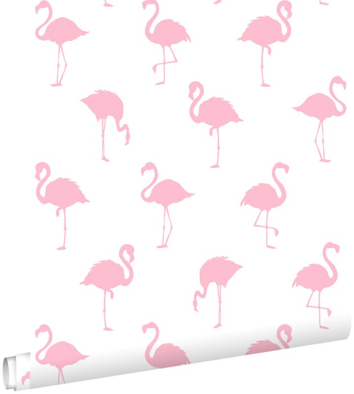 Tapeta ESTAhome flamingi różowymIbiałym 53 cm x 10.05 m - 1 rol.