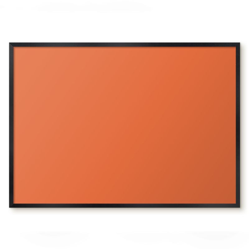 Tablica Magnetyczna Do Salonu Tulup 70x50 cm Mocny pomarańcz - Czarna rama Do sypialni, salonu 1 szt.