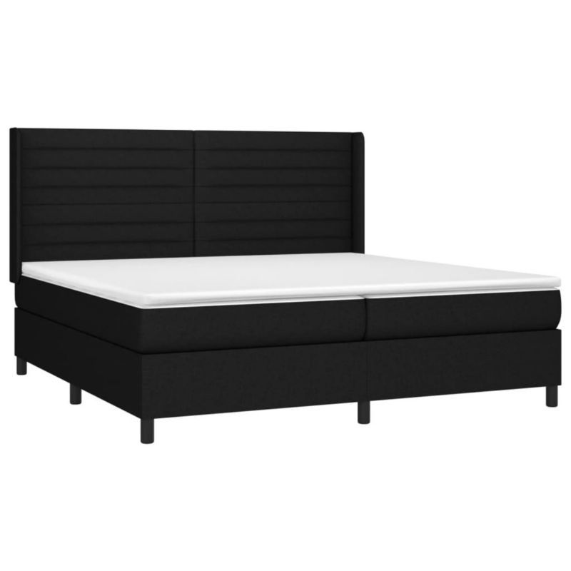 Łóżko kontynentalne WaszeMeble 200x200 cm czarne WM-3138423 1 szt.