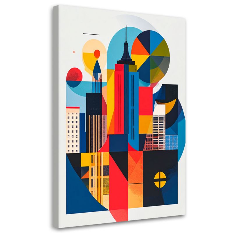 Obraz do salonu biura Feeby Nowy Jork abstrakcja w stylu Bauhaus 70x100cm 1szt