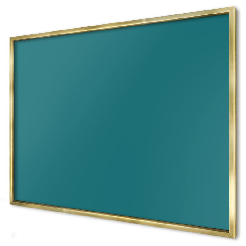 Dekoracyjna tablica magnetyczna Wallfluent 100x70 Ciemny turkusowy w złotej ramie 1szt