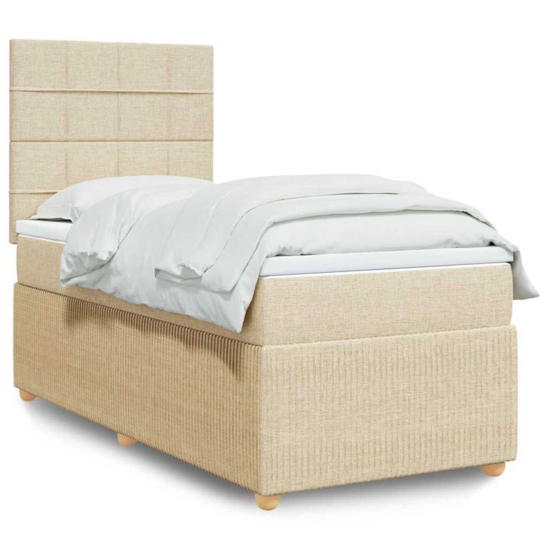 Łóżko z materacem WaszeMeble 80x200 cm kremowy WM-3291888 1 szt.
