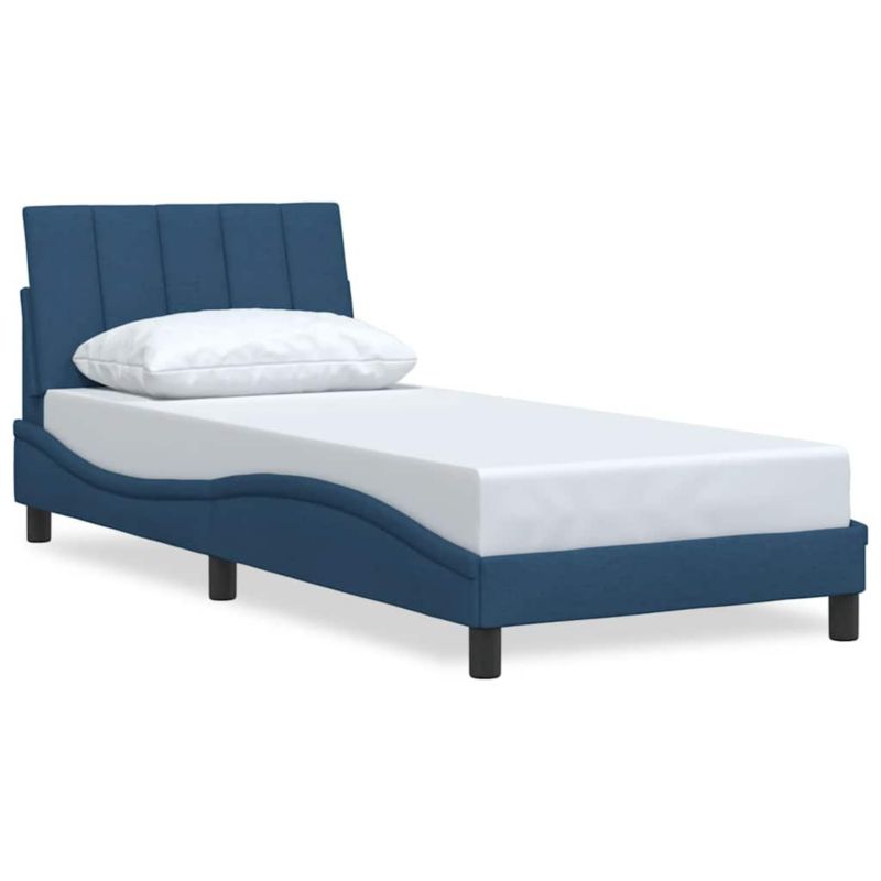 Łóżko tapicerowane WaszeMeble 90x200 cm Niebieski tkanina WM-3310369 1 szt.