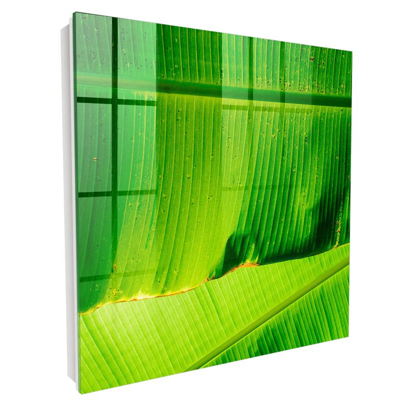 Pudełko Na Klucze Tulup 30x30 cm Liść blask - Biała - Otwierana na prawo 1 szt.