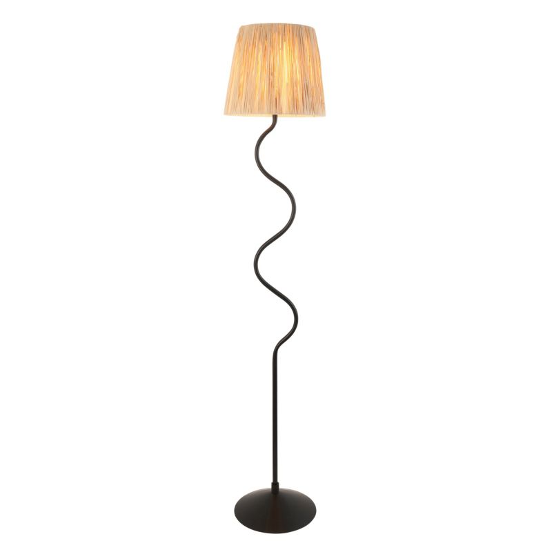 Lampa stojąca nieregularny trzon Endon WRIGGLE czarno-beżowa 1xE27x40W IP20 wym:150x32x32cm - 1 szt.