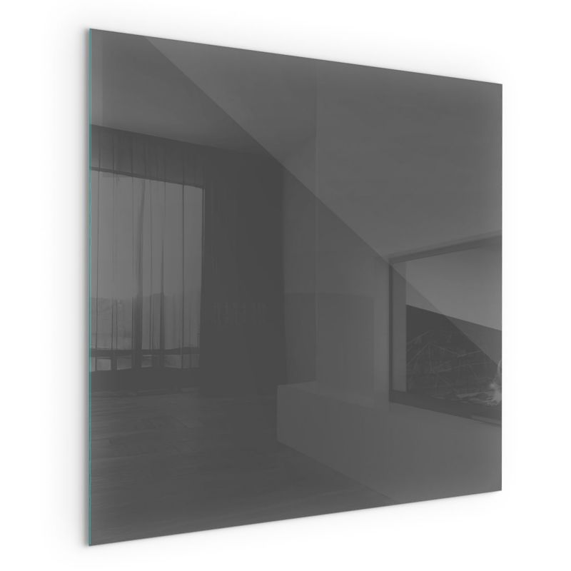 Szklana Podkładka Pod Kominek Kwadrat Wallfluent 60x60 cm Szaro-brązowy ton 1 szt.