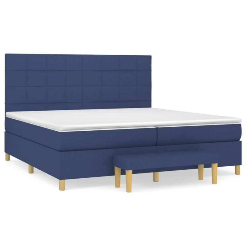 Łóżko kontynentalne WaszeMeble 200x200 cm niebieskie WM-3137187 1 szt.