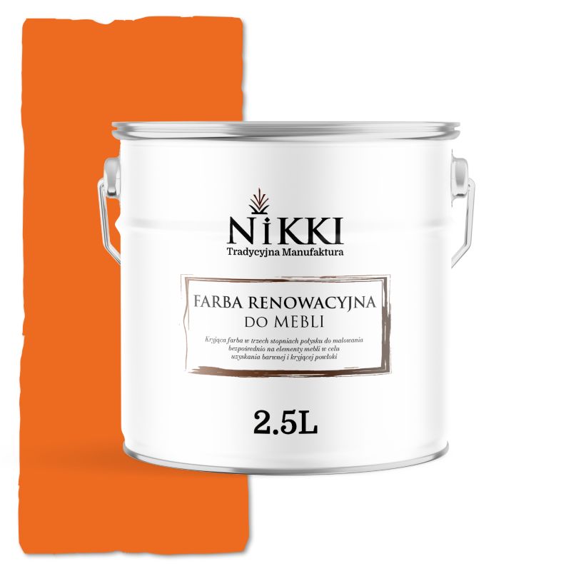 Farba do Mebli Kuchennych Renowacyjna NIKKI Jasnoczerwony pomarańczowy RAL2008 Mat 2.5L