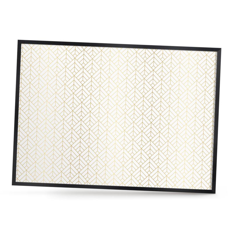 Magnetyczna tablica ozdobna ArtPrintCave 70x50 Geometria liści w czarnej ramie 1szt