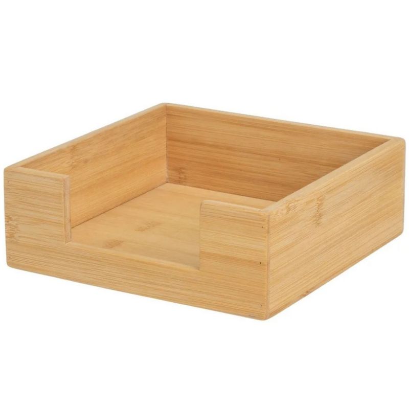 Stojak na serwetki HowHomely bambusowy klasyczny 20x20x7 cm 1 szt.