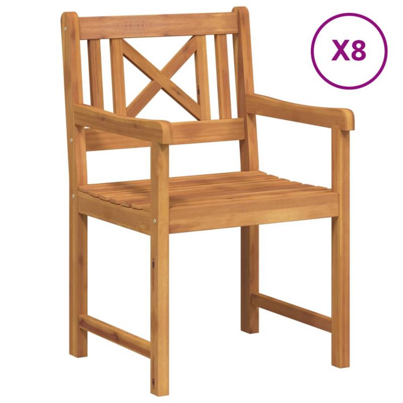 Ławki ogrodowe WaszeMeble brązowe WM-3324848 8 szt.